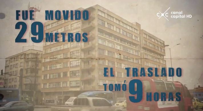 Así movieron un edificio de 4.800 toneladas en Bogotá