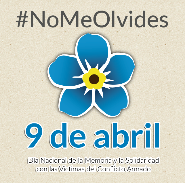 La flor ‘No me olvides’ para recordar a las víctimas del conflicto