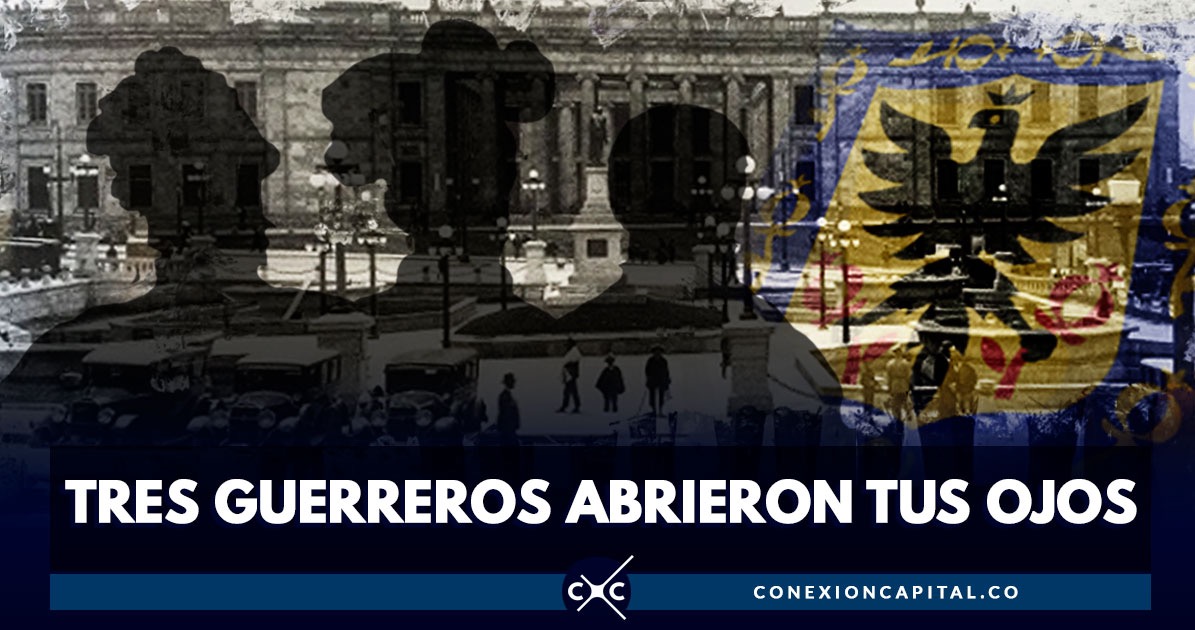 ¿Cuáles son los tres guerreros a los que se refiere el himno de Bogotá?