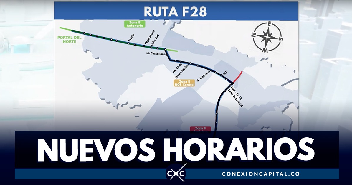 Estos son los cambios que tendrán las rutas de TransMilenio B28 Y F28