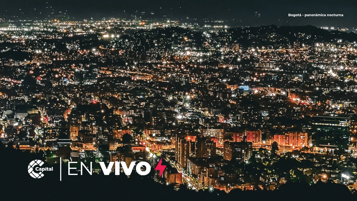 Panorámica nocturna de Bogotá