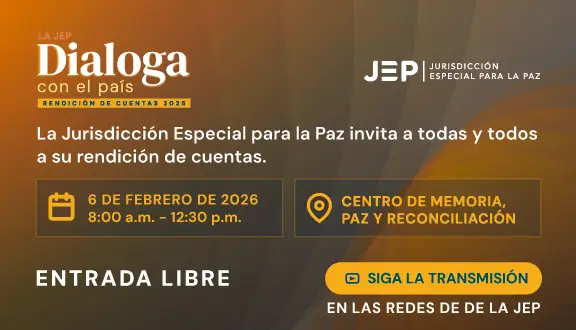 Banner de rendición de cuentas JEP