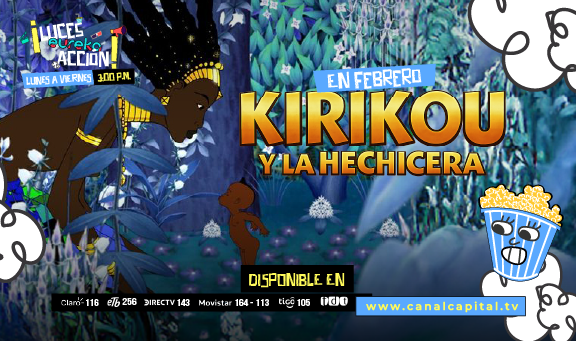 Banner luces, eureka, acción, película 'Kirikou y la hechicera'.