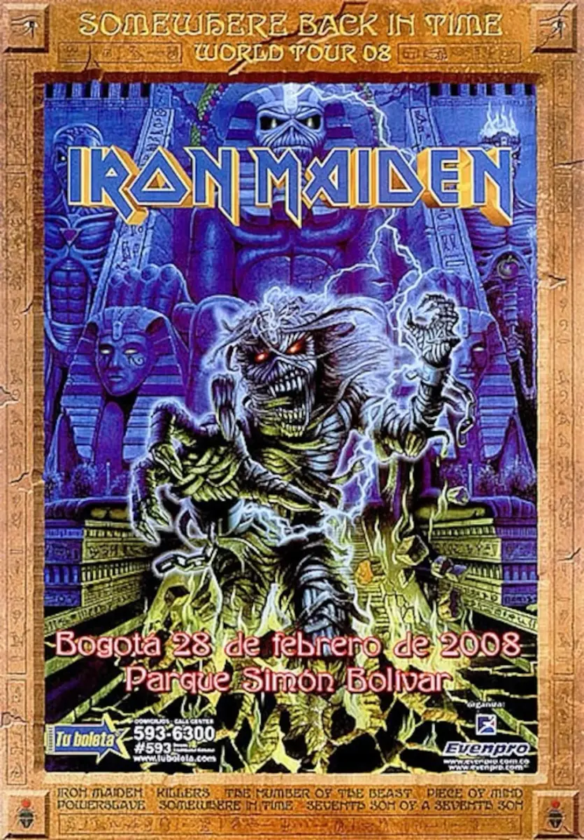 afiche Iron Maiden Simon Bolivar