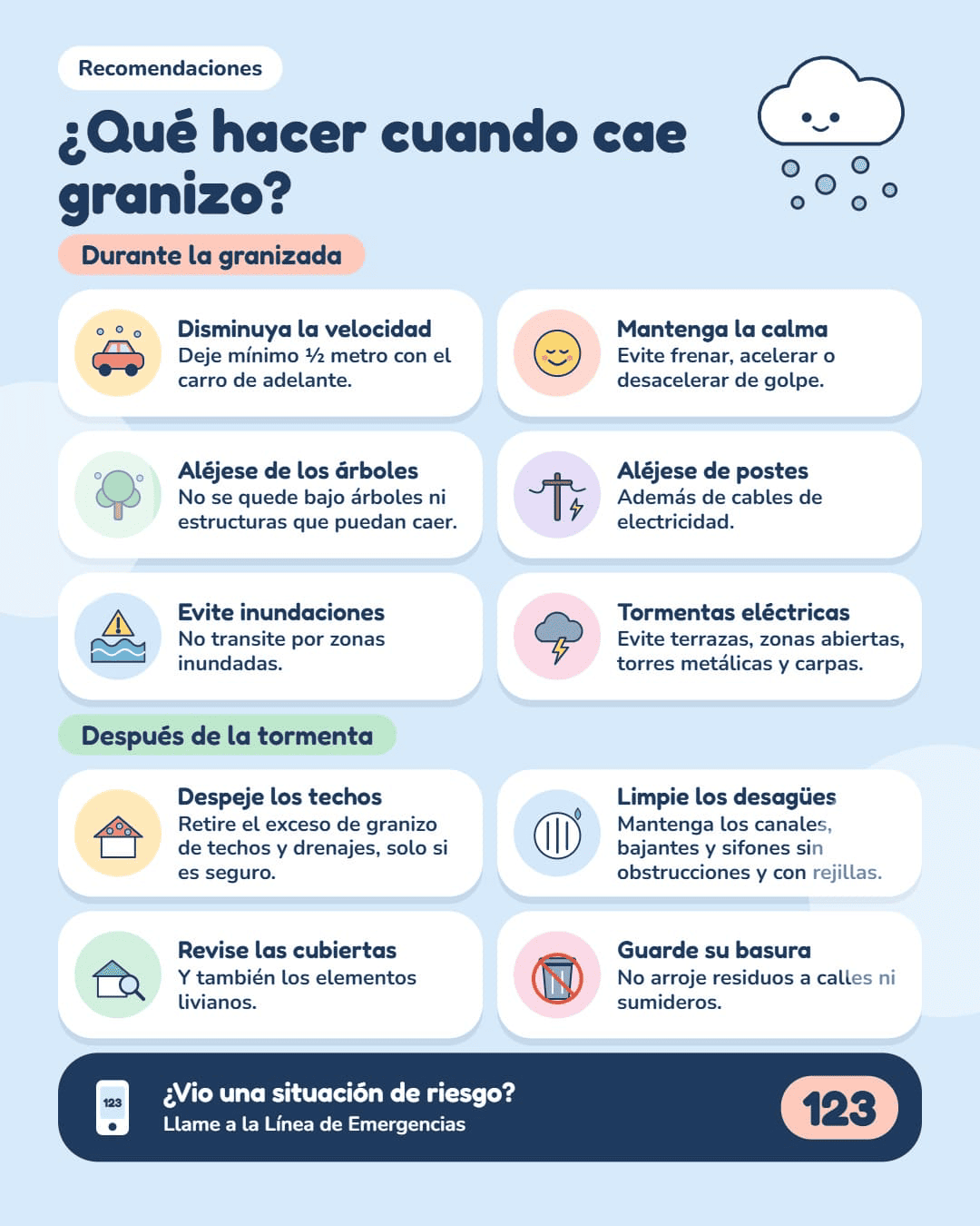 ¿Qué hacer cuando cae granizo?