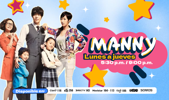 Personajes de la serie Manny, se transmite de lunes a jueges a las 5:30 p.m. y 9:00 p.m.