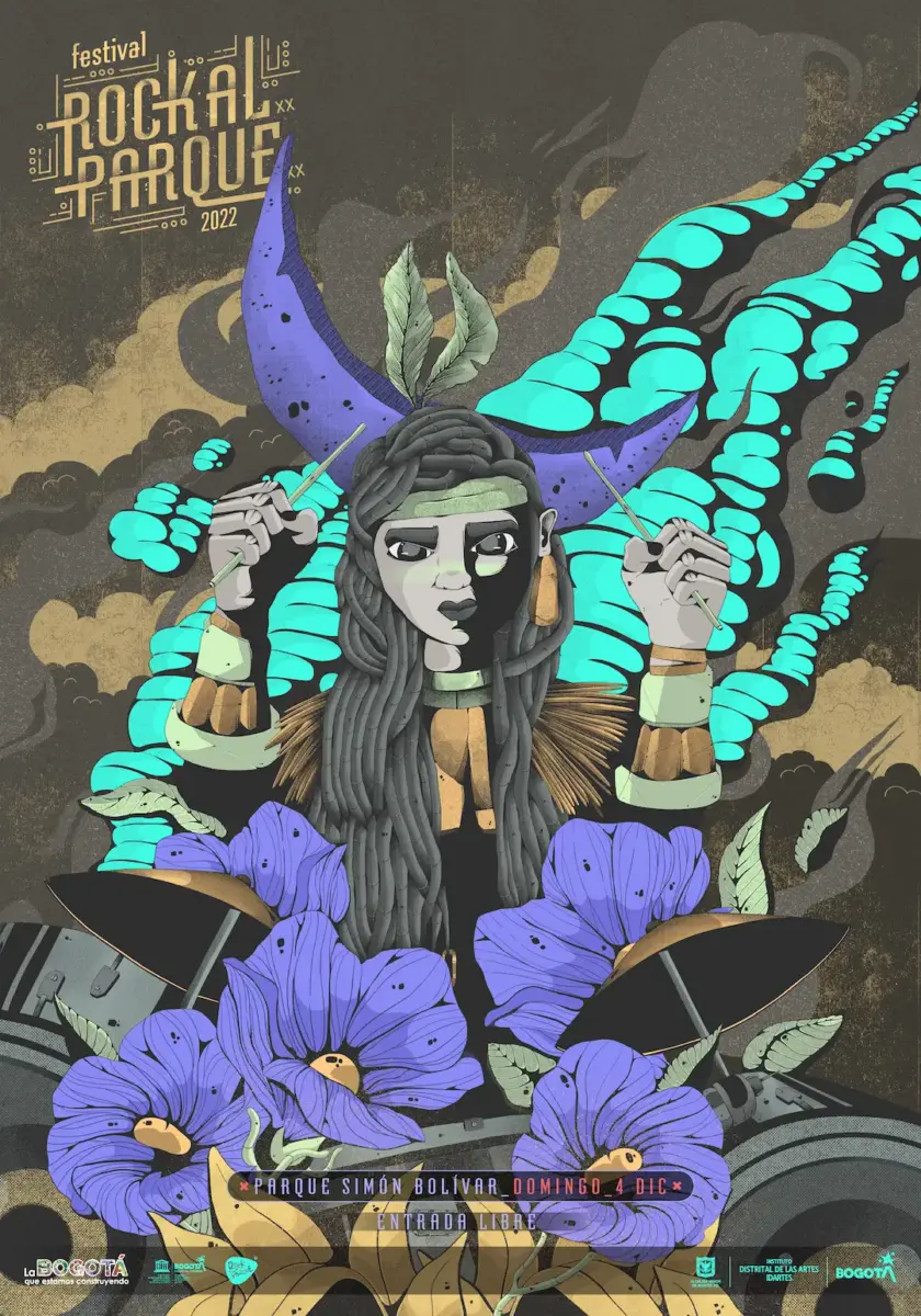 Afiche Rock al Parque 2022 - domingo 4