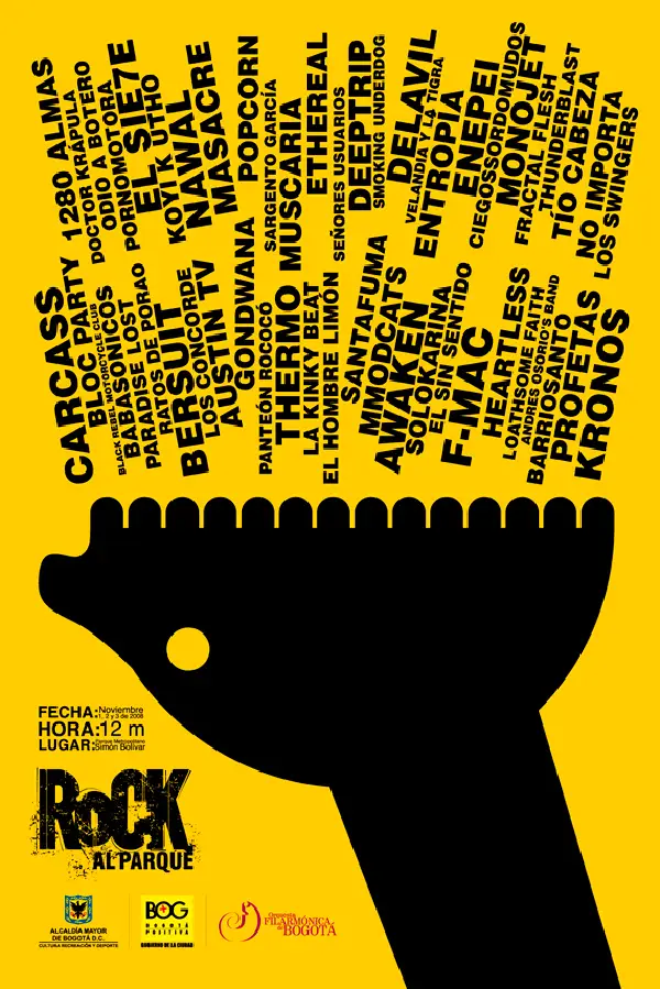 Afiche Rock al Parque 2008
