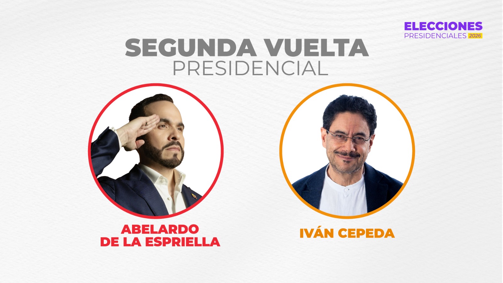 Imagen de los candidatos Abelardo de la Espriella e Iván Cepeda