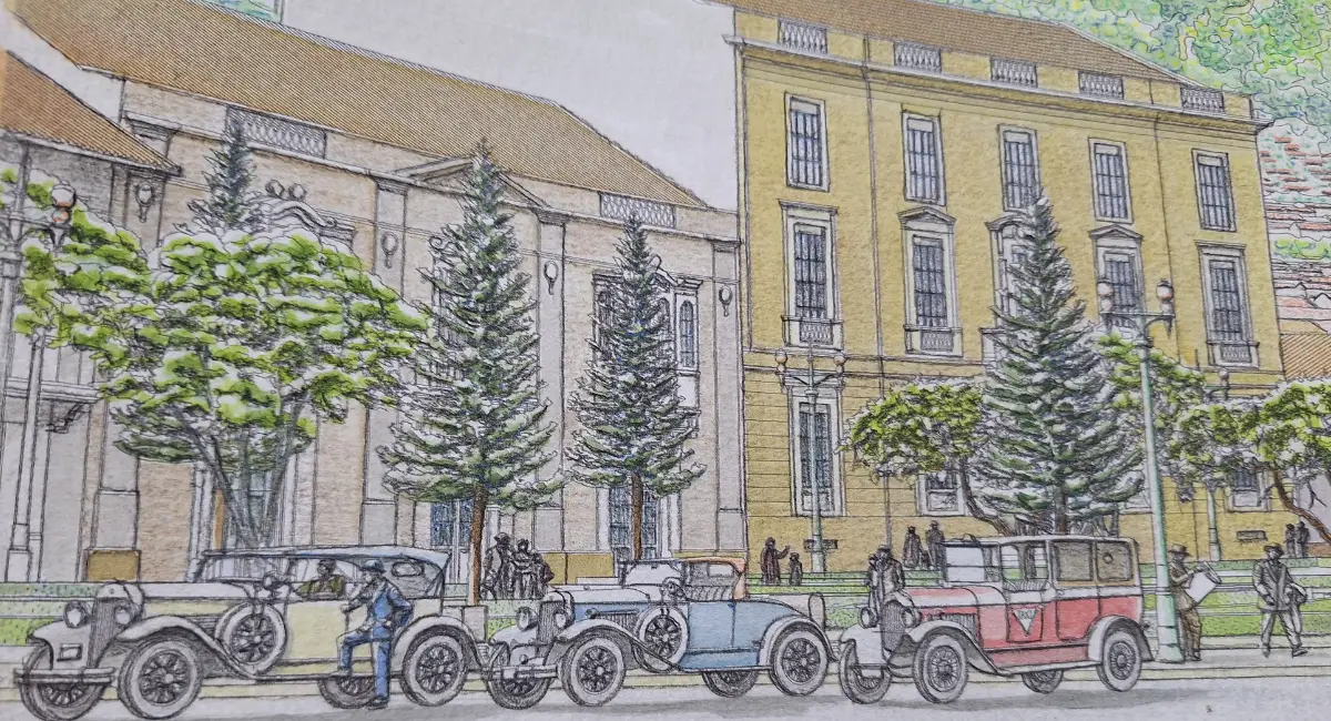 ILUSTRACIÓN DEL PARQUE SANTANDER POR JULIO LÓPEZ