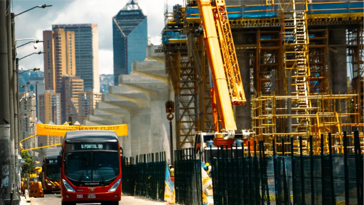 imagen de la construcción del Metro de Bogotá