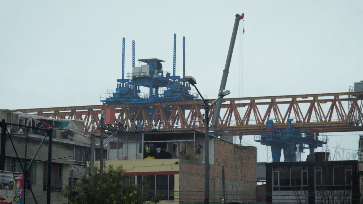 Imagen de la construcción del Metro de Bogotá