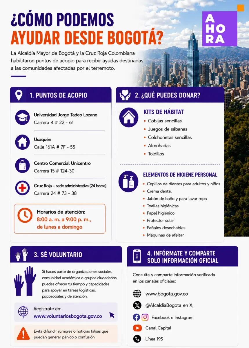 Cómo podemos ayudar desde Bogotá