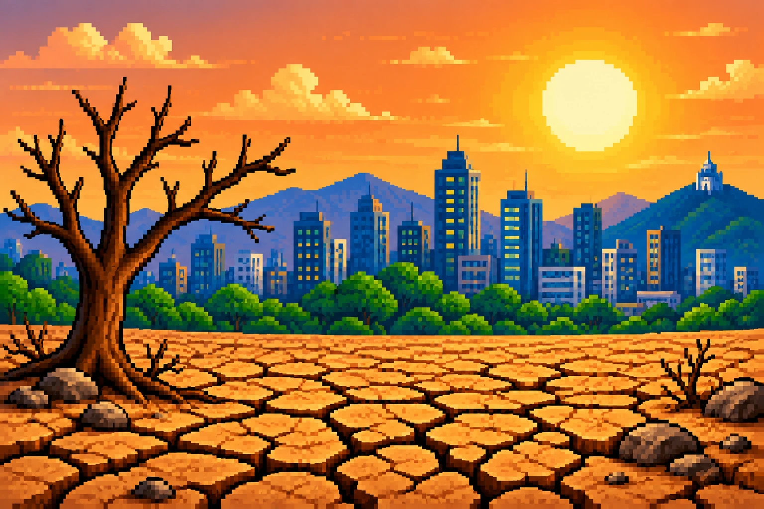 Ciudad afectada por sequía