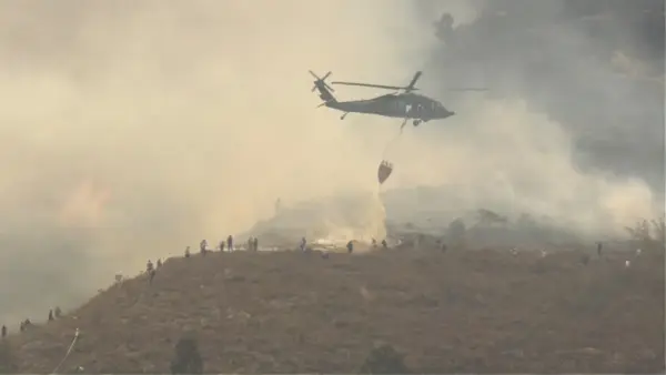 Incendio en Villa de Leyva deja más de 290 hectáreas afectadas: autoridades mantienen operativos